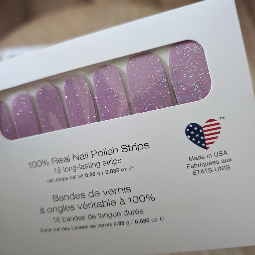 5 Sets Color Street GLITTER Pastel Pinks and Lavender Nail Polish Strips - Picture 7 of 7